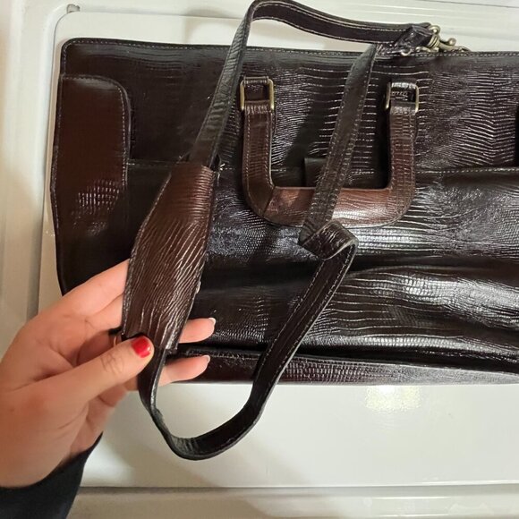 Bugatti Genuine Leather Bag Brown Vintage - Picture 10 of 16